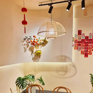 Bamboo <b>Toothpick</b> Bowl Lantern Natural Woven Hanging Light Handmade Bamboo Pendant Lamp OEM Supplier Vietnam - Product Image 3