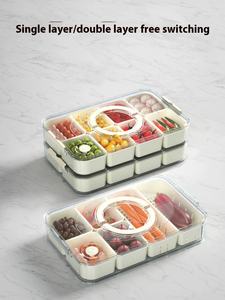 Plateau à collation à 8 compartiments avec ouverture de ventilation pour les fêtes Fruits Noix Pique-nique en plein air Stockage des aliments - Product Image 2