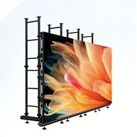 Telones de Fondo para Escenarios de Eventos en Interiores y Exteriores, Pantallas LED de Alquiler, Paneles LED Digitales, Brillo de 5500 cd, 170H/160V
