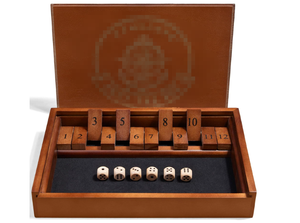 Chiudi la scatola gioco di dadi da tavolo in legno gioco di matematica per 2 giocatori e fino, 12 numeri chiudere la scatola con 6 dadi per i bambini della famiglia - Product Image 2