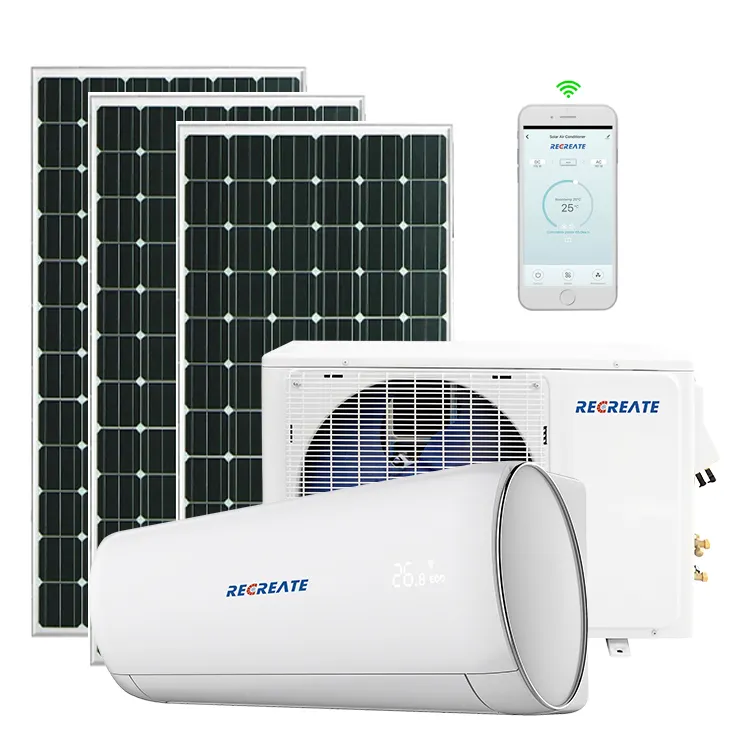 Condizionatore d'aria energia solare 12000btu 12v Dc condizionatore solare solare Split Ac condizionatori d'aria all'ingrosso per la casa