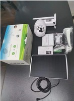 Cámara PTZ solar inalámbrica con panel solar de 10W, batería integrada de 10400mAh, resolución de 4MP, control de aplicación Tuya, para EE. UU., 2 unidades