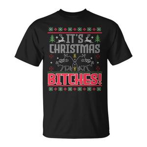 Camiseta premium de Navidad con diseño de It's Christmas Bitches Ugly Christmas Xmas - Product Image 1