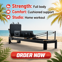 Reformeur de Pilates en aluminium commercial avec rail complet, résistance réglable pour utilisation en studio