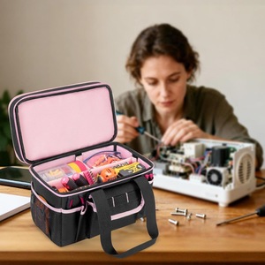 Hot-selling High-value OEM Women's Waterproof Adjustable Strap Tool <b>Handbag</b> Double-layer Divider Multi-function Portable - Product Image 1