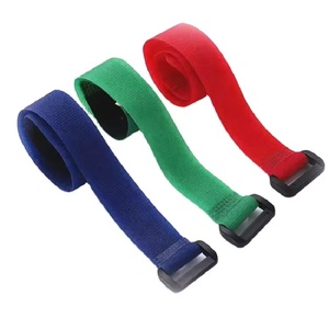 Fascino 100% in Nylon con gancio e anello Patch Velcroes cinturino di fissaggio in Nylon personalizzato cavo cravatta cinghia Cinch fibbia Velcroes - Product Image 2