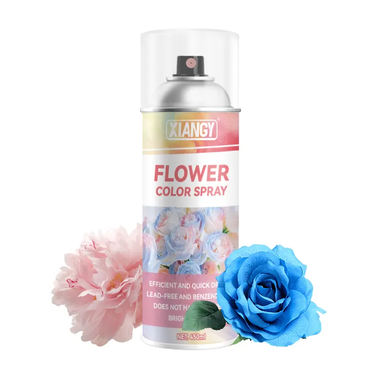 Pintura en aerosol ecológica de larga duración al por mayor para flores, flores frescas reales, diseño de color, pintura en aerosol de color flor maestra