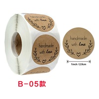 Autocollant adhésif personnalisé français XJH, autocollant de remerciement, étiquette d'emballage cadeau, étiquette de scellage, papier blanc