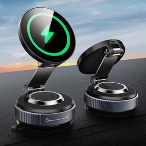 Support de téléphone portable magnétique double face réglable à 360°, étanche, NOVISON, portable, avec ventouse, chargeur sans fil pour tableau de bord - Product Image 4