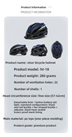 Casque de VTT avec feu arrière à bouton, casque de vélo tout-terrain pour le cyclisme en cross-country