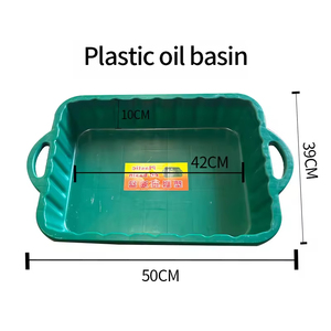 Bac de vidange d'huile |   Plastique noir anti-éclaboussures |   Bac de récupération d'huile moteur en plastique épaissi pour réparation automobile - Product Image 6