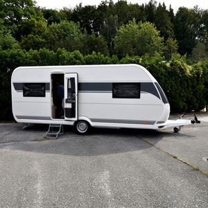 Caravane de voyage moderne en aluminium pour 4 personnes avec cuisine coulissante, sol en PVC, adhésif léger, pliable, mini teardrop - Product Image 1