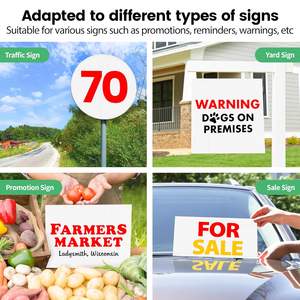 4 "x 36" खोखली शीट, वाटरप्रूफ कॉर्पोकल शीट, लॉन के लिए 4 मिमी मोटी खाली बोर्ड यार्ड के संकेत, खुले घर, जन्मदिन, शिल्प - Product Image 5