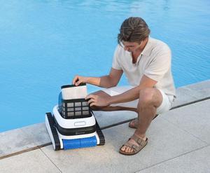 Nettoyeur de piscine ECOVACS ULTRAMARINE P1, électrique, contrôlé par application, sans fil, en plastique, design blanc et bleu pour - Product Image 5