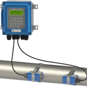 Medidor de fluxo ultrassônico digital, montagem na parede