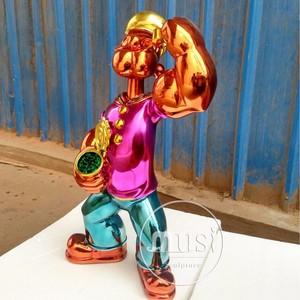 MUSI alta calidad famoso diseño diferentes tamaños fibra de vidrio Popeye escultura resina Popeye estatua para decoración del hogar - Product Image 5