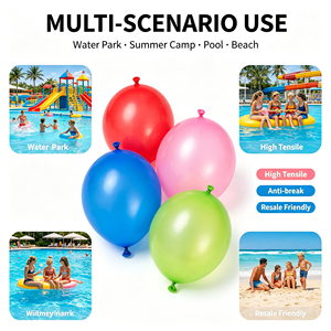 Ballons et bombes à <span class=keywords><strong>eau</strong></span> en latex haute résistance – Jouet promotionnel anti-casse robuste pour les jeux <span class=keywords><strong>d</strong></span>'été en parc aquatique - Product Image 1