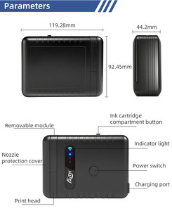 Imprimantes à jet d'encre portables Faith TIJ, mini imprimantes à jet d'encre portables, connectivité sans fil Wi-Fi, <span class=keywords><strong>imprimante</strong></span> avec encre à séchage rapide pour plusieurs matériaux - Product Image 4