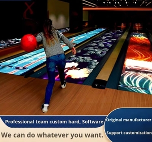 ชุดอุปกรณ์โบว์ลิ่งแบบอินเทอร์แอคทีฟ AR Interactive Projection Tenpin Set ทำจากพลาสติกและวัสดุสังเคราะห์ พร้อมทางโค้งไม้ รุ่น AR-AR-01 - Product Image 1
