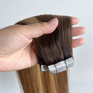 Extensions de <span class=keywords><strong>cheveux</strong></span> vierges européennes 100% naturelles à bandes adhésives invisibles, lisses, ondulées, avec mèches balayage, qualité salon, <span class=keywords><strong>cheveux</strong></span> humains de luxe - Product Image 6