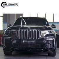 Accessoires de voiture X7 Thunder Style PP Matériau Lèvres avant Pour BMW X7 2019y + kits de carrosserie noir brillant spoiler avant pièces automobiles