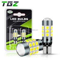 TGZ siete colores Led 12-24V T10 W5W 194 168 Led Canbud 27SMD Chip luces de techo de coche decodificador focos lámpara de matrícula 6500K