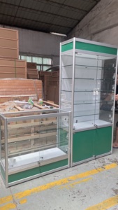 Thanh lịch bạc kim loại khung cửa hàng bán lẻ hiển thị Showcase thiết kế đơn giản LED có thể khóa cho showroom Mall trang sức sử dụng - Product Image 2