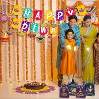 Tas Hadiah Pesta Diwali MorSun Festival of Lights dengan Permen untuk Pesta Diwali dan Perayaan India