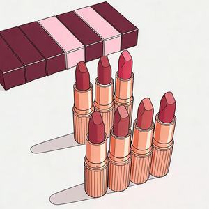 Rouge à lèvres de luxe personnalisé avec logo OEM, tube doré, label privé, rouge à lèvres mat de luxe végétalien et waterproof, vente en gros - Product Image 1