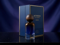Flacon de parfum de luxe haut de gamme en verre transparent côtelé de 30 ml avec bouchon à vis, logo doré personnalisé en relief, boîte cadeau noire