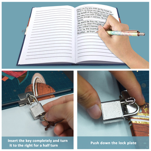 Carnet de notes secret Rocket Cute Diary avec serrure et clé, cadeaux <span class=keywords><strong>d</strong></span>'anniversaire pour garçons - Product Image 4