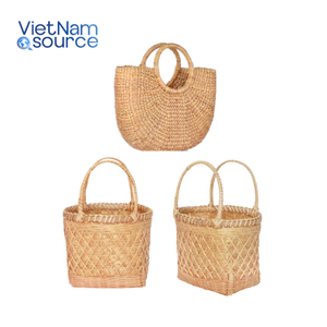 Sacs à main en rotin 100 % faits main de haute qualité, design vintage unique, style moderne, fermeture à cordon – Origine Vietnam, personnalisables pour femmes - Product Image 1