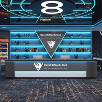 Comptoir de bar de réception au design moderne en bois pour hôtels pour réception Salle de billard Club KTV Internet Café Gymnase Bienvenue
