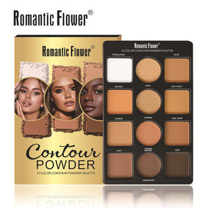 Paleta de Maquillaje en Polvo Romántica de 12 Colores para Contorno, Corrector e Iluminador, Polvo de Belleza Mate 3D Exclusivo - Product Image 1