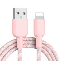 Cable de Carga Rápida USB-L 3A PD de 1m/2m/3m, Cable de Datos Trenzado de Nailon para Teléfono Móvil, Laptop, Banco de Energía, Cámara, Impresora