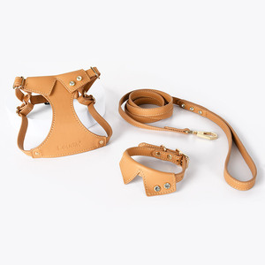 <strong>Dog</strong> <strong>Harness</strong> And Leash Set Wholesale Stocked Small Pet Chest With <strong>Rhinestones</strong> Waterproof Luxury Vegan Leather Collar Leads - Product Image 1