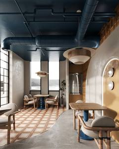 Turnkey Specialty Coffee Shop Interior Design & Custom Cafe Furniture Modern Vintage Wood <b>Bar</b> Counter Manufacturer - Product Image 6
