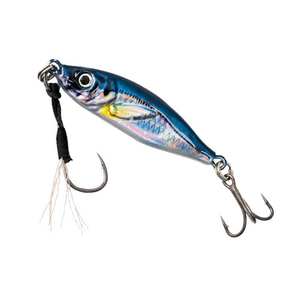 Vente en gros LB131-LB136 10g-40g Leurres de pêche en métal lumineux pour jigging, avec hameçons doubles, pour la pêche en mer, en bateau et en rivière - Product Image 4