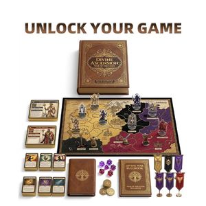 Papier d'art avec estampage à chaud doré, Livre de règles UE, Cartes personnalisées, Sac à dés de jeu, Deepwood Adventures, Jeu de table RPG, Plateau de Carrom - Product Image 2
