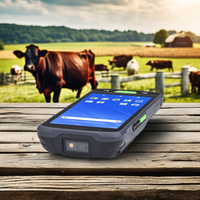 Lecteur d'étiquettes d'oreille RFID pour animaux de 134,2 kHz, PDA portable Android de 5 pouces, identification des bovins et des moutons, collecteur de données pour l'élevage