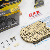 Chaîne de moto SFR 520VO, chaîne de transmission à anneaux en O haute résistance pour KTM Duke 390, Kawasaki Ninja 400, Honda CB500X, fournisseur OEM