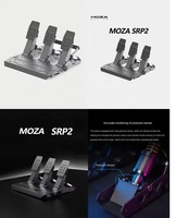 Kit de pédales MOZA Racing SRP2, accélérateur, frein, embrayage, pédales de simulation de course, support mural, capteur haute précision pour PC