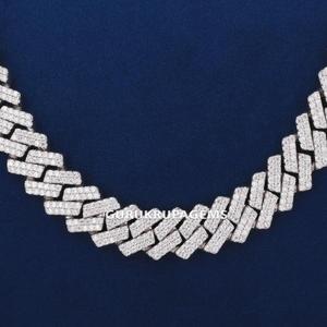 Collar de Joyería Fina de Plata de Ley 925 con Diamante Cultivado en Laboratorio, Cadena de Lujo para Hombre y Mujer, Estilo Moderno, Regalo de Boda - Product Image 3