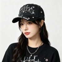 Gorra de béisbol de moda de 5 paneles con visera plana, de gamuza, con pedrería, bordado 3D personalizado, forro de satén, gorras snapback personalizadas