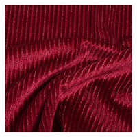 Tissu jacquard en velours à rayures, tricoté chaîne, teint uni, élastique, personnalisable pour robes, ameublement et textile de maison