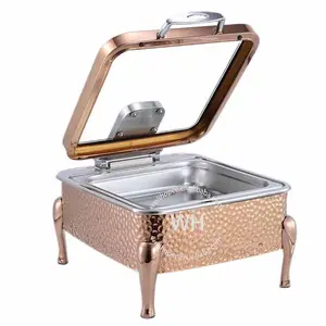 Decoration Restaurant wholesale commercial 6L stainless steel hot pot sets food warmer for hotel