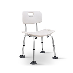 Chaise de douche Gu Chenrui avec dossier en alliage d'aluminium, capacité de charge de 168 kg, patins antidérapants pour personnes âgées, enceintes et handicapées - Product Image 2