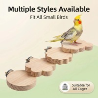 Support pour oiseaux en bois massif de pin avec design anti-évasion, non toxique et sûr, facile à installer pour perchoir, jouer et se reposer aux perroquets