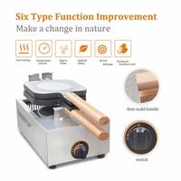 Machine à gaufres commerciale à gaz en acier inoxydable pour muffins et hot-dogs, avec recettes, pour quatre gaufres sur bâtonnets