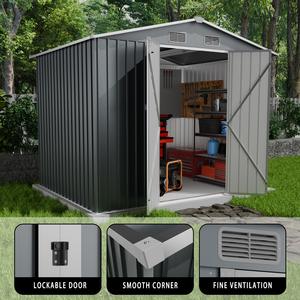 גודל מותאם אישית oem מתכת סככה גודל מותאם אישית אופניים אחסון כלים גינה כלים חיצוני פחמן פלדה מתכת גן סככה - Product Image 5